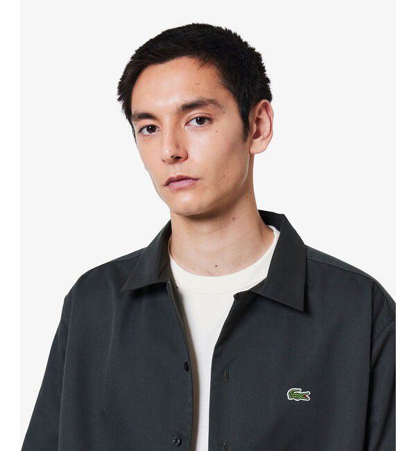 LACOSTE「シルクブレンドオープンカラーシャツ」|シャツ・ブラウス|