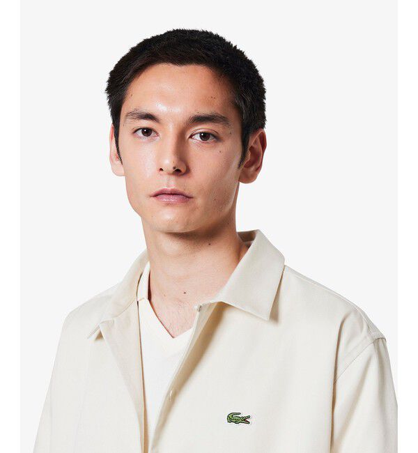 LACOSTE「シルクブレンドオープンカラーシャツ」|シャツ・ブラウス|
