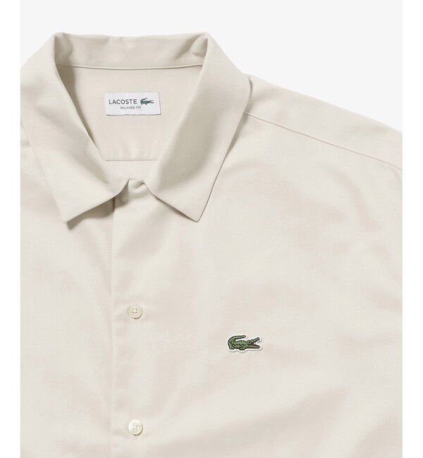 LACOSTE「シルクブレンドオープンカラーシャツ」|シャツ・ブラウス|