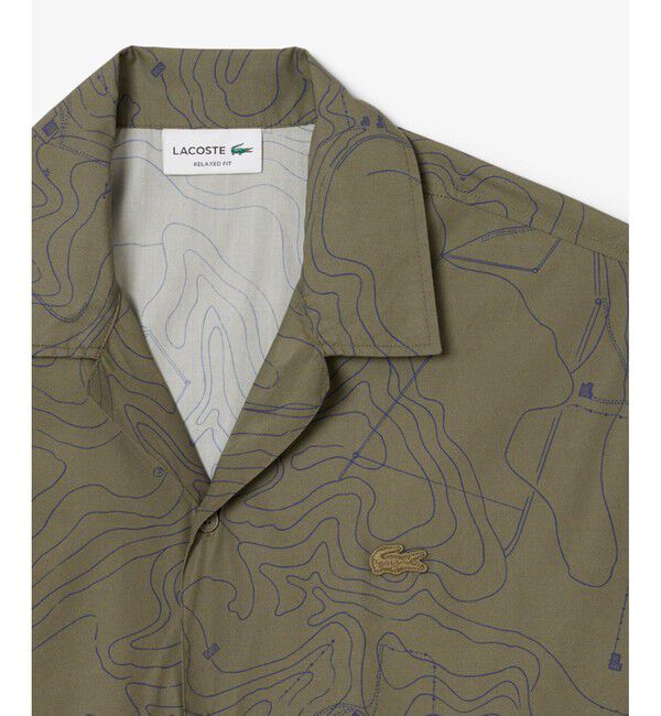 LACOSTE「シーズナルテキスタイルオープンカラーシャツ」|シャツ・ブラウス|