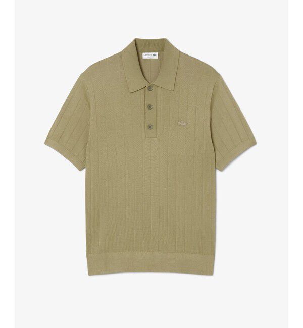 LACOSTE「ハイゲージリブニットポロシャツ」|ニット・セーター|