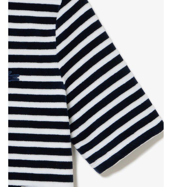 LACOSTE「ベロアボーダー半袖ポロシャツ」|ポロシャツ|