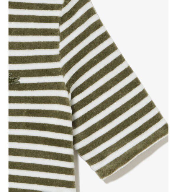 LACOSTE「ベロアボーダー半袖ポロシャツ」|ポロシャツ|