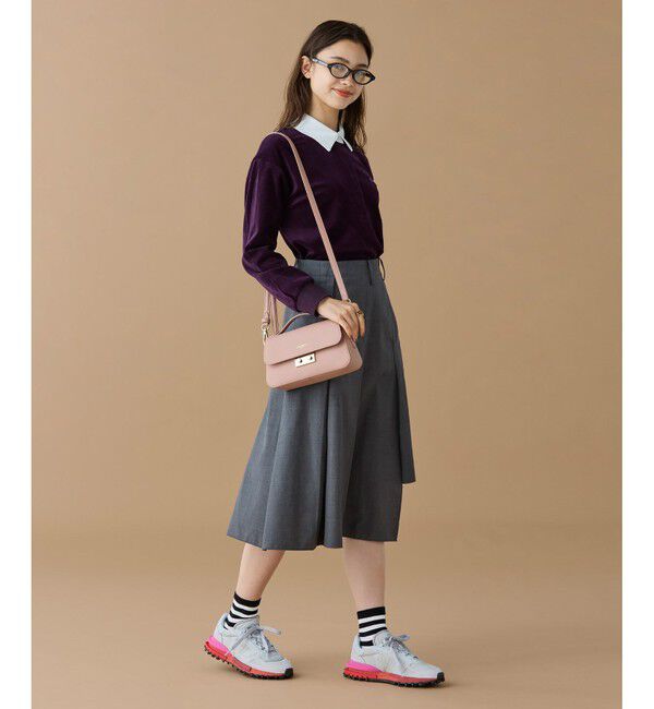 LACOSTE「シャンゼリゼ レザーショルダーバッグ / ハンドバッグ」|ハンドバッグ|