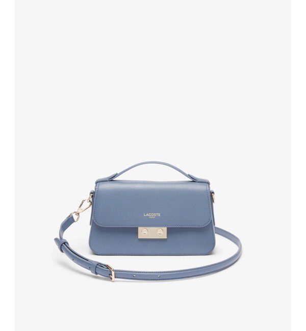 LACOSTE「シャンゼリゼ レザーショルダーバッグ / ハンドバッグ」|ハンドバッグ|ブルー