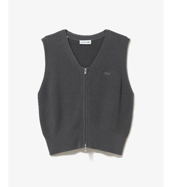 LACOSTE「ジップアップニットベスト」|ベスト・ジレ|