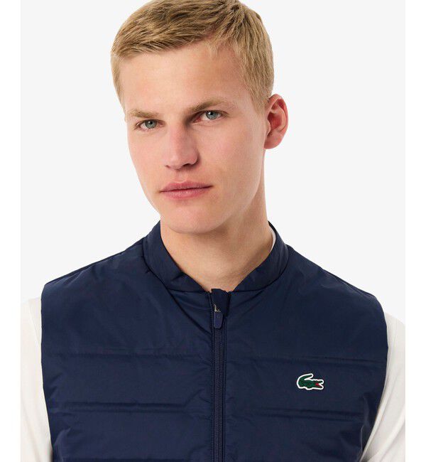 LACOSTE「キルティング切り替え中綿ベスト」|ダウンベスト・ベスト|