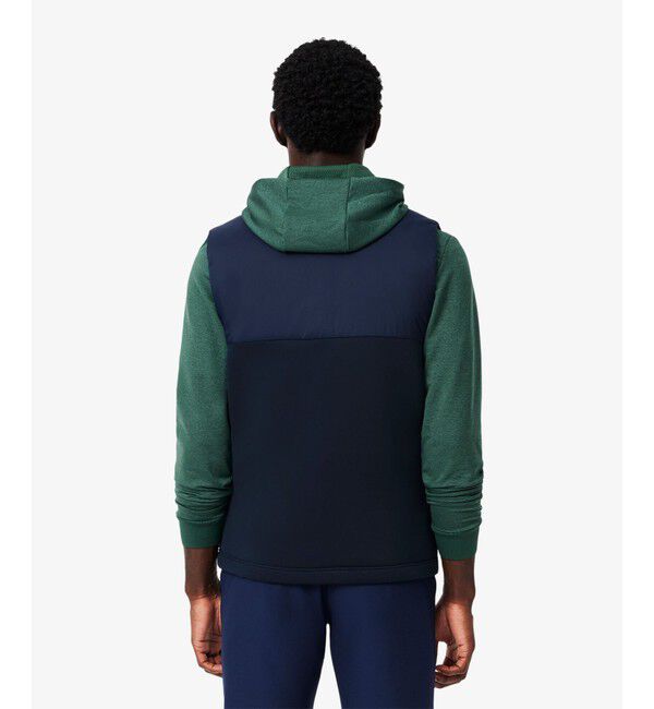 LACOSTE「キルティング切り替え中綿ベスト」|ダウンベスト・ベスト|