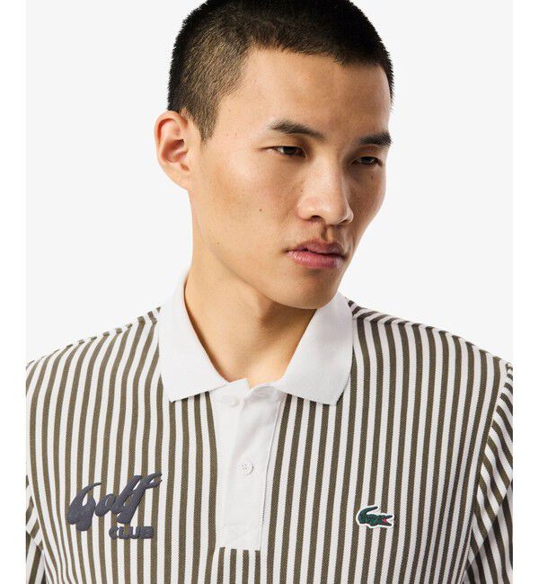 LACOSTE「ヒートコントロールストライプポロシャツ」|ポロシャツ|