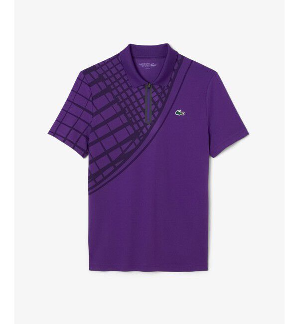 LACOSTE「アシンメトリーラケットグラフィックウルトラドライポロシャツ」|ポロシャツ|
