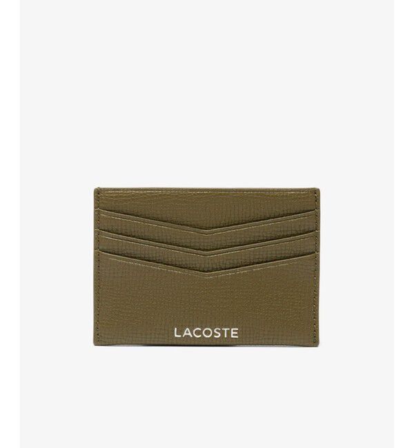LACOSTE「オシアン レザー名刺入れ」|名刺入れ・カードケース|モスグリーン