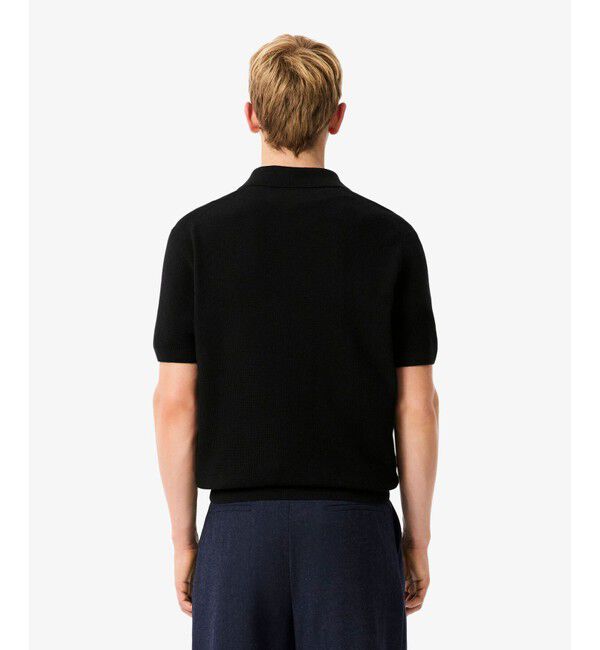 LACOSTE「オープンカラーワッフルニット」|ニット・セーター|