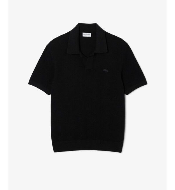 LACOSTE「オープンカラーワッフルニット」|ニット・セーター|
