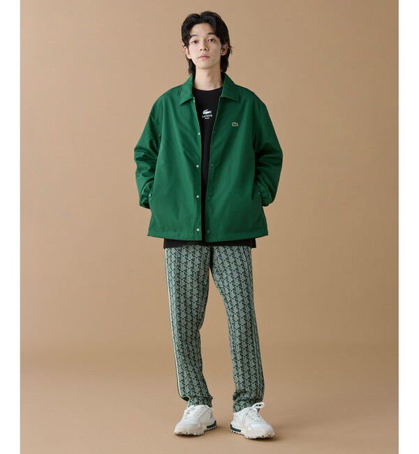 LACOSTE「撥水 リバーシブルコーチジャケット 無地&times;総柄」|ブルゾン・スタジャン|