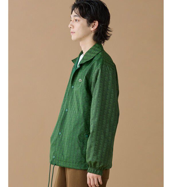 LACOSTE「撥水 リバーシブルコーチジャケット 無地&times;総柄」|ブルゾン・スタジャン|