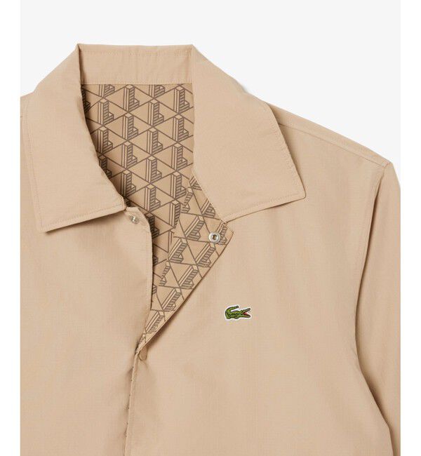LACOSTE「撥水 リバーシブルコーチジャケット 無地&times;総柄」|ブルゾン・スタジャン|