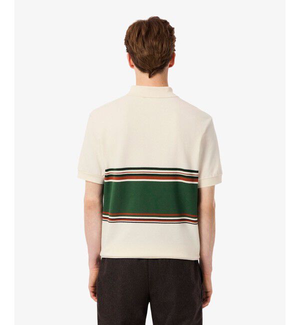 LACOSTE「フレンチメイドパネルボーダポロシャツ」|ポロシャツ|