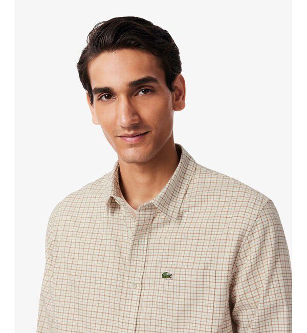 LACOSTE「オーガニックコットンフランネルチェックシャツ」|シャツ・ブラウス|