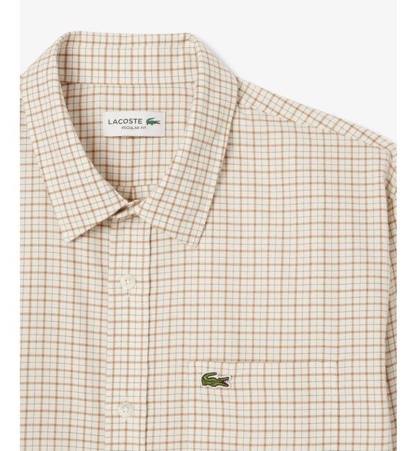 LACOSTE「オーガニックコットンフランネルチェックシャツ」|シャツ・ブラウス|