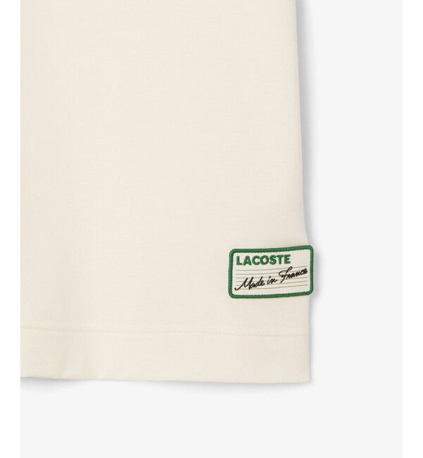 LACOSTE「ボーダーリブネックフレンチメイドTシャツ」|Tシャツ・カットソー|