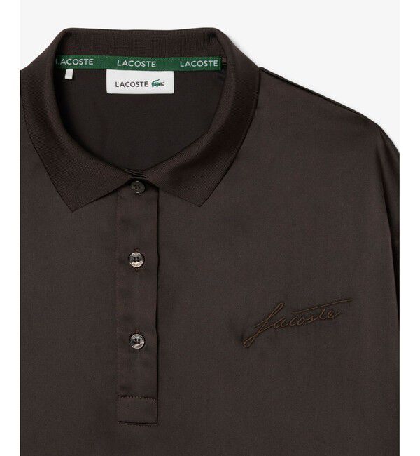 LACOSTE「オーバーサイズサテンポロシャツ」|シャツ・ブラウス|