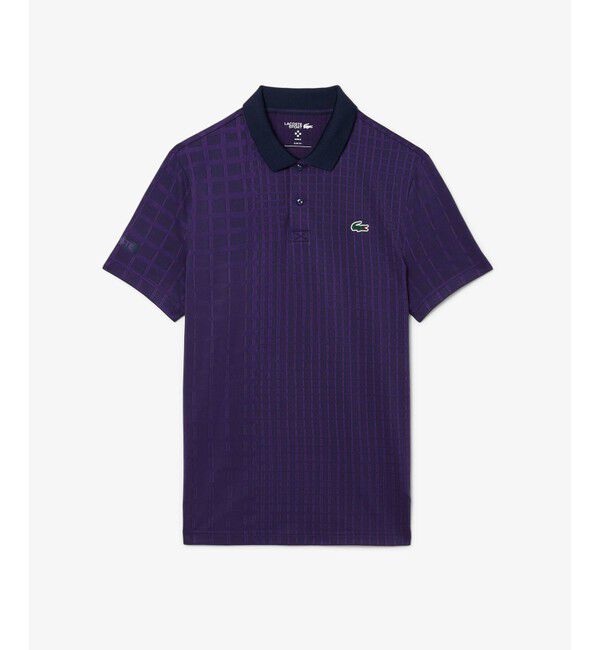 LACOSTE「『ダニール・メドベージェフ』オールオーバーラケットプリントドライポロシャツ」|ポロシャツ|