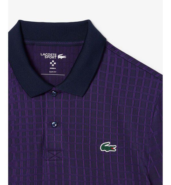 LACOSTE「『ダニール・メドベージェフ』オールオーバーラケットプリントドライポロシャツ」|ポロシャツ|