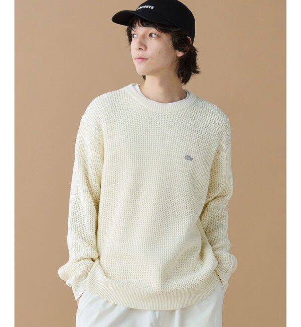 LACOSTE「ワッフルニットセーター」|ニット・セーター|オフホワイト