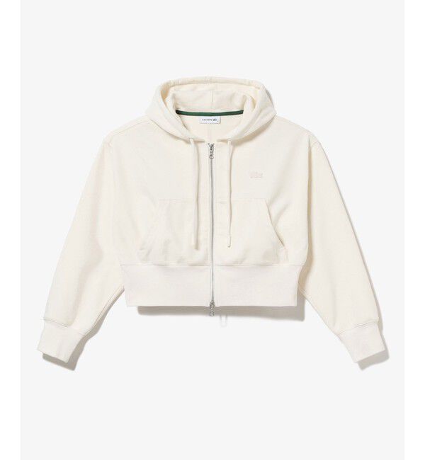 LACOSTE「裏パイルクロップドジップフーディー」|パーカー|