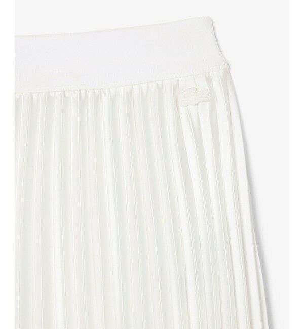 LACOSTE「サテンプリーツミドルスカート」|スカート|