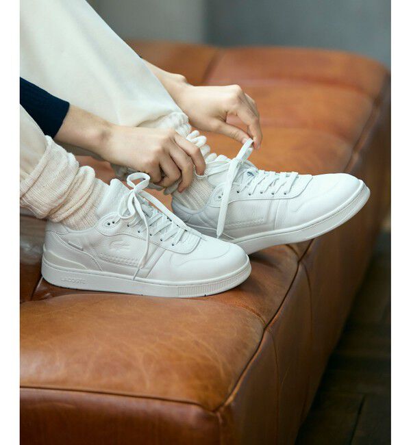 LACOSTE「レディース T-CLIP SHIELD 225 1 SFA」|スニーカー|オフホワイト