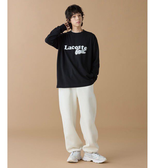 LACOSTE「【オンライン限定】LACOSTE 鹿の子オーバーサイズプリント ロングスリーブTシャツ」|Tシャツ・カットソー|