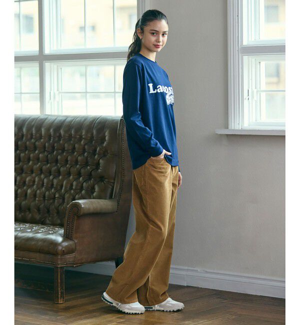 LACOSTE「【オンライン限定】LACOSTE 鹿の子オーバーサイズプリント ロングスリーブTシャツ」|Tシャツ・カットソー|