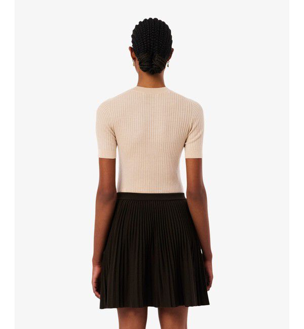 LACOSTE「3Dニッティングショートスリーブメリノウール ハイゲージニットセーター」|ニット・セーター|