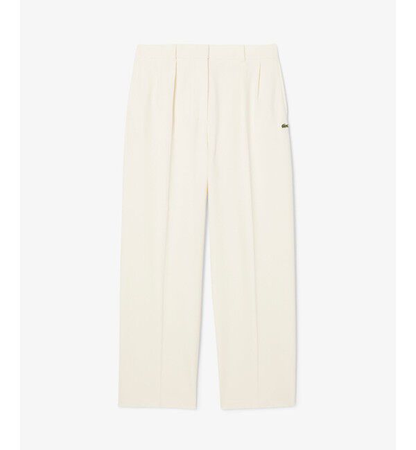 LACOSTE「オーバーサイズフランネル タックワイドパンツ」|チノ|