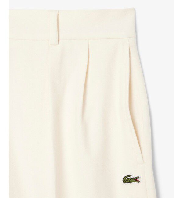 LACOSTE「オーバーサイズフランネル タックワイドパンツ」|チノ|