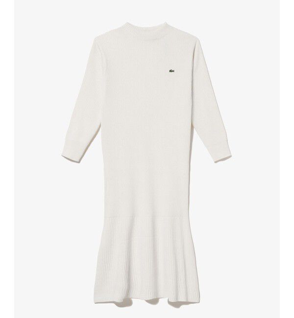 LACOSTE「ローウエストリブニットドレス / フレアワンピース」|ワンピース|