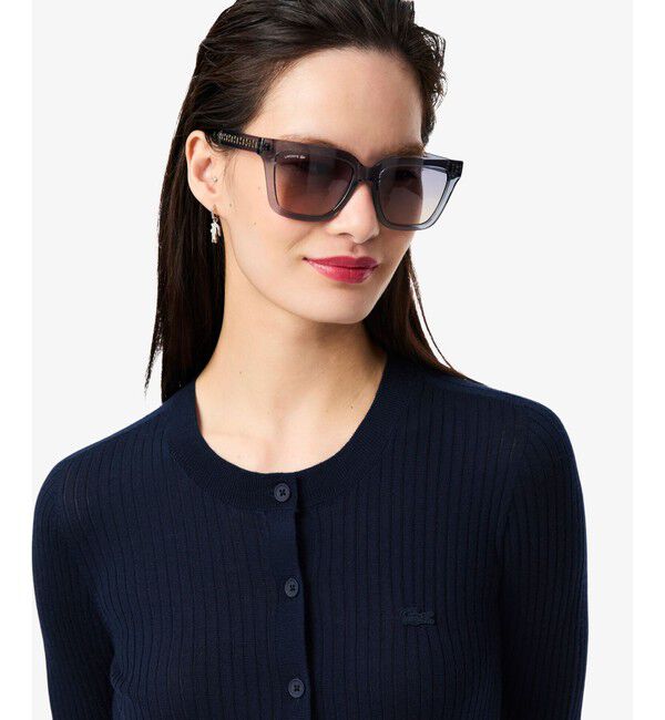 LACOSTE「3Dニッティングメリノウール ハイゲージニットカーディガン」|カーディガン|