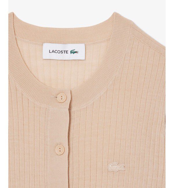 LACOSTE「3Dニッティングメリノウール ハイゲージニットカーディガン」|カーディガン|