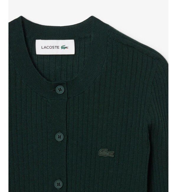 LACOSTE「3Dニッティングメリノウール ハイゲージニットカーディガン」|カーディガン|