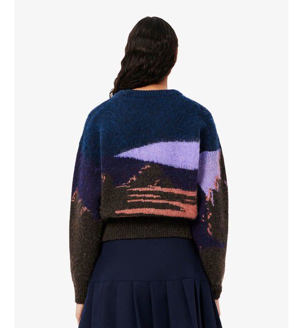 LACOSTE「ランドスケープジャカードアルパカブレンドニットセーター」|ニット・セーター|