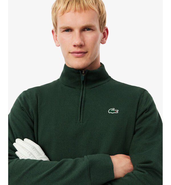 LACOSTE「ウールブレンドハーフジップゴルフセーター」|ニット・セーター|