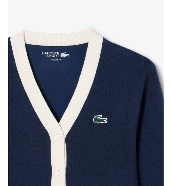 LACOSTE「ウィンドブレイカーニットカーディガン」|カーディガン|