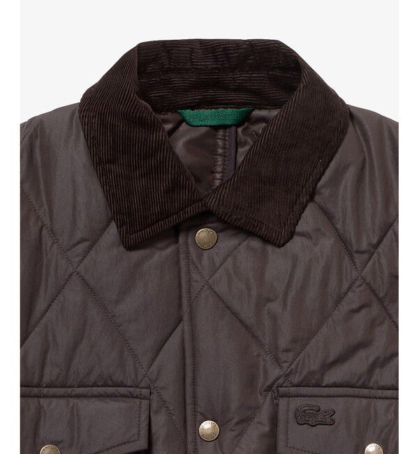 LACOSTE「THERMORE中綿 コーデュロイカラーキルティングジャケット」|ブルゾン・スタジャン|