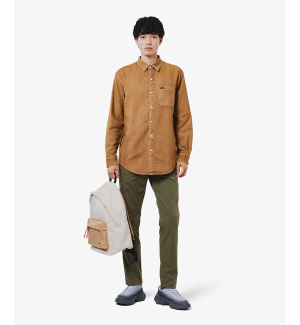 LACOSTE「ウォッシュドヘリンボーンネルシャツ」|シャツ・ブラウス|