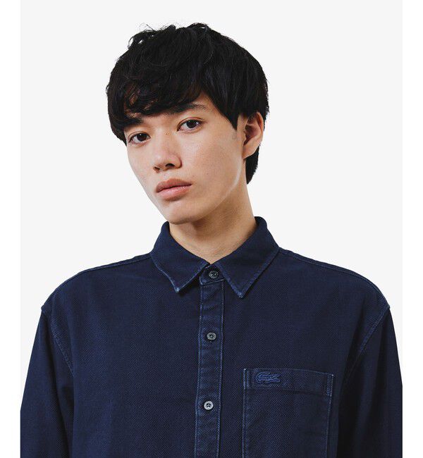 LACOSTE「ウォッシュドヘリンボーンネルシャツ」|シャツ・ブラウス|