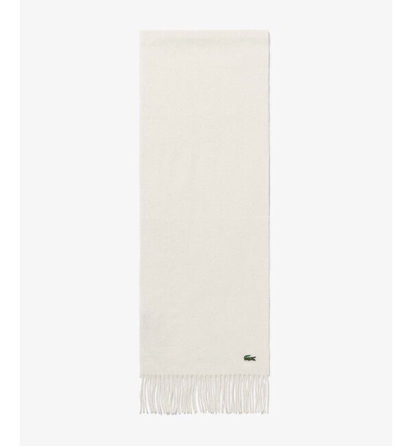 LACOSTE「ホワイトカシミヤマフラー」|マフラー|