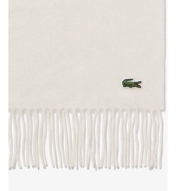 LACOSTE「ホワイトカシミヤマフラー」|マフラー|