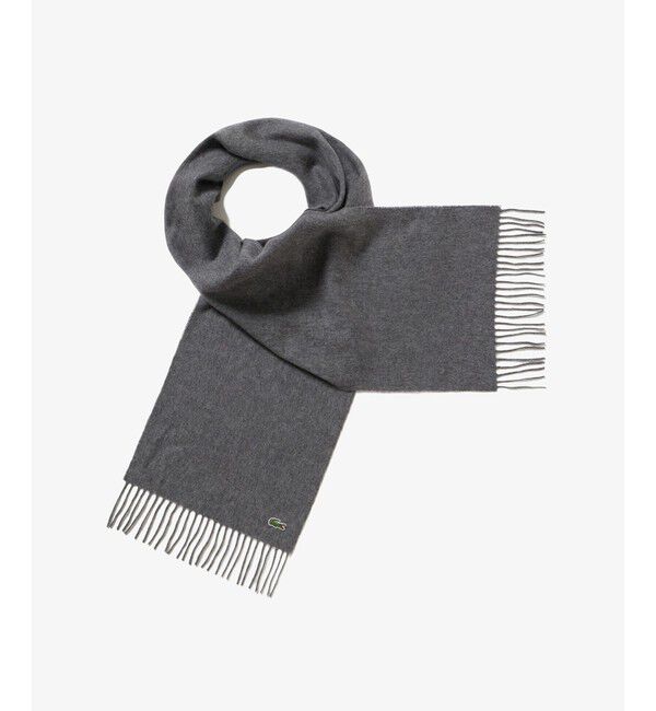 LACOSTE「ホワイトカシミヤマフラー」|マフラー|グレー