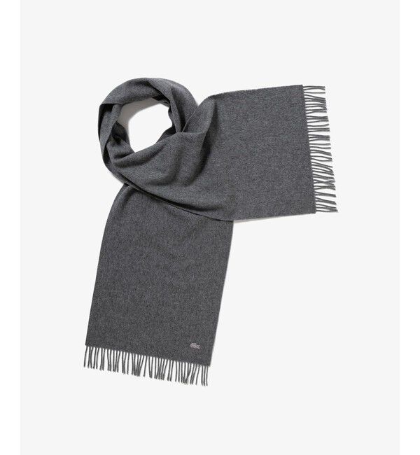 LACOSTE「リバーシブルメリノウールマフラー」|マフラー|グレー&times;ネイビー